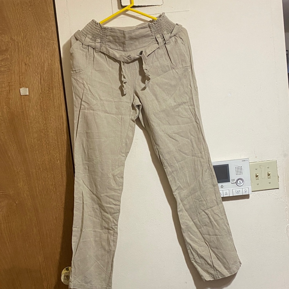 Women's Casual Tan Drawstring Pants, open to offers!